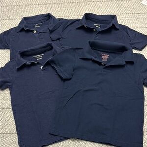 Boys Navy Blue Polo Shirts Set jcrew and cat jack size 4-5